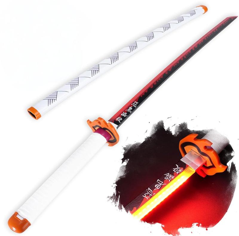 Swords Republic Light Up One Piece Demon Slayer Katana Swords - 41-Inch Katana Collectible Gift, Multiple Styles Available