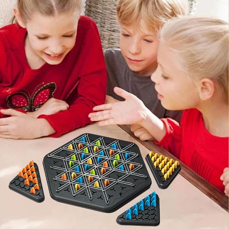 Large Size Triangle Chain Chess Family Game,Board Game for Family Game Night,Family Board Games for Kids and Adults,2-4 Players