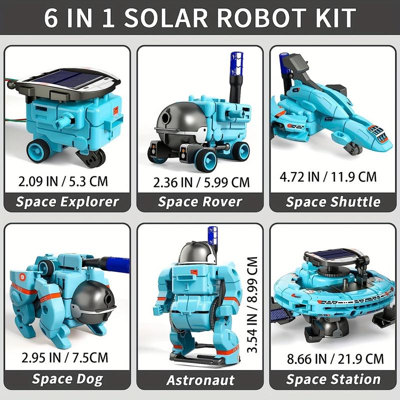 6 in 1 Solar Robot Kit, Puzzle Building Science Experiment Toys for Boys and Girls,BlackFriday Birthday Christmas Gifts. Sensory Nanotopia STEM Kit with Bugs