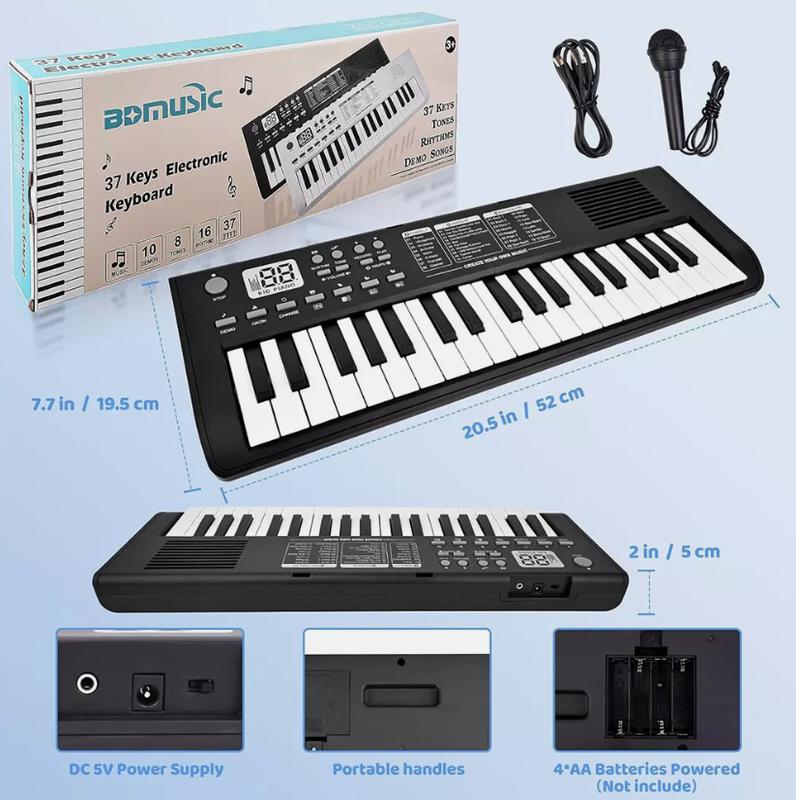 Kids Keyboard Piano, 37 Key Portable Electronic Piano for Kids, Digital Music Piano Keyboard Educational Toys