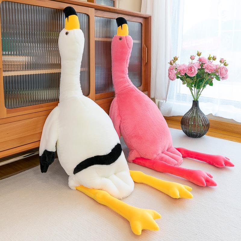 Flamingo Stuffed Animal 4.3 ft, Large Pink Flamingo Plush Toy Cute Plushies, Kawaii Plush Pillow Funny, Softest Birthday Valentine Christmas Toy Gift