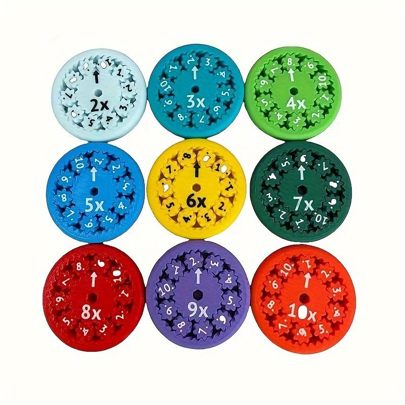 Mathematical Fidget Spinners: 9 Addition & Subtraction, 9 Multiplication & Division, 18 Total - Educational Counting Toys for Ages 14 and Up