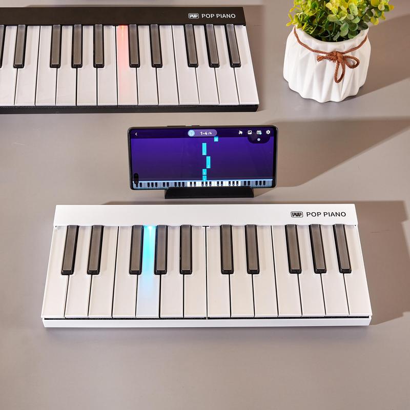 Smart Piano Keyboard, Portable Bluetooth-compatible Keyboard with 800 Songs APP, Music Accessories for Beginners & Music Lovers