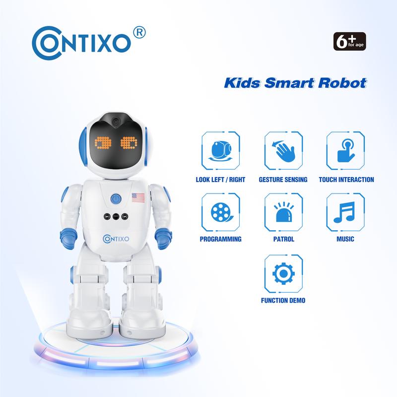 Contixo Remote Control Robot for Kids - Singing Dancing Programmable RC Toy Age 6-12 Gesture Sensing remote control