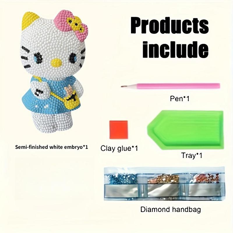 Hello Kitty Diamond Art Painting Kit, DIY Diamond Art Piggy Bank Kit, DIY Decorative Art Craft for Home Decor, Office Decor, Living Room Decor