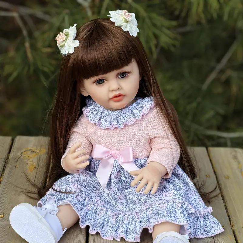 MADOLL 55cm 22inch Like Real Soft Vinyl Reborn Baby Doll Princess Toddler Babies Child Birthday Gift Girls Play House Toy