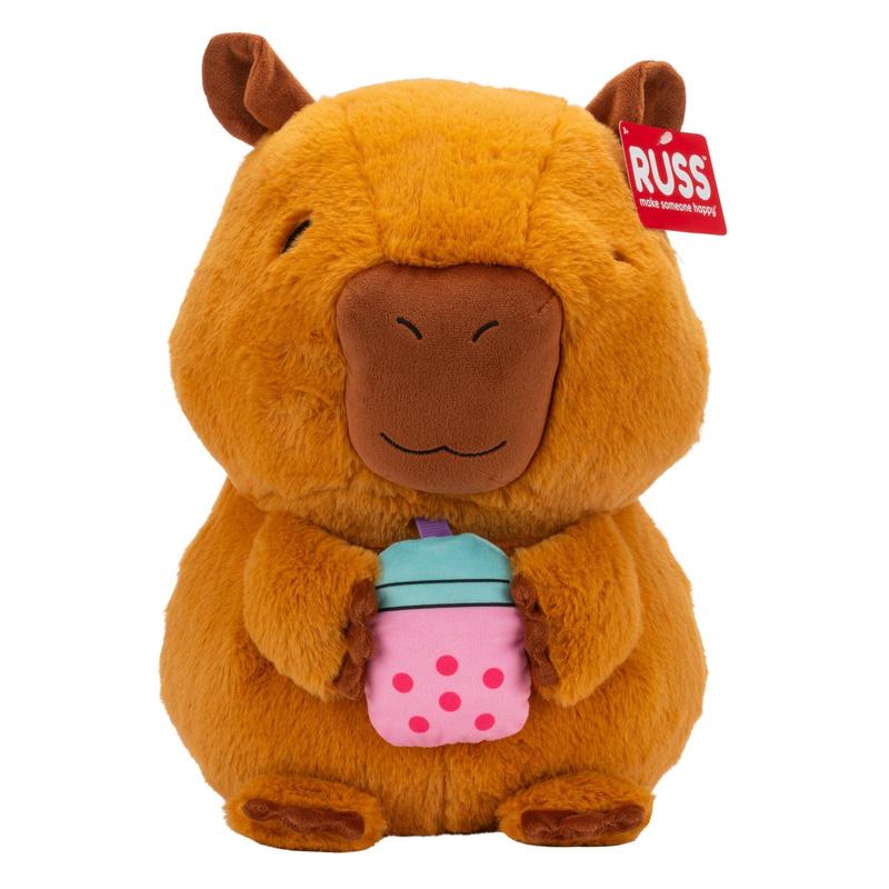 Russ 14-inch Capybara with Boba Plush Toy