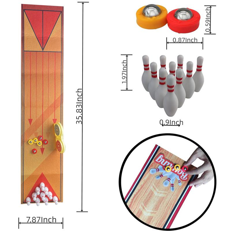 Tabletop Bowling Set ,Mini Bowling Set Games ,Portable Mini Tabletop Games,Portable Mini Tabletop Games for Kids and Adults, Indoors and Outdoors