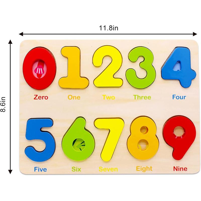 Wooden Preschool Learning Number Puzzles Toys Educational Toys