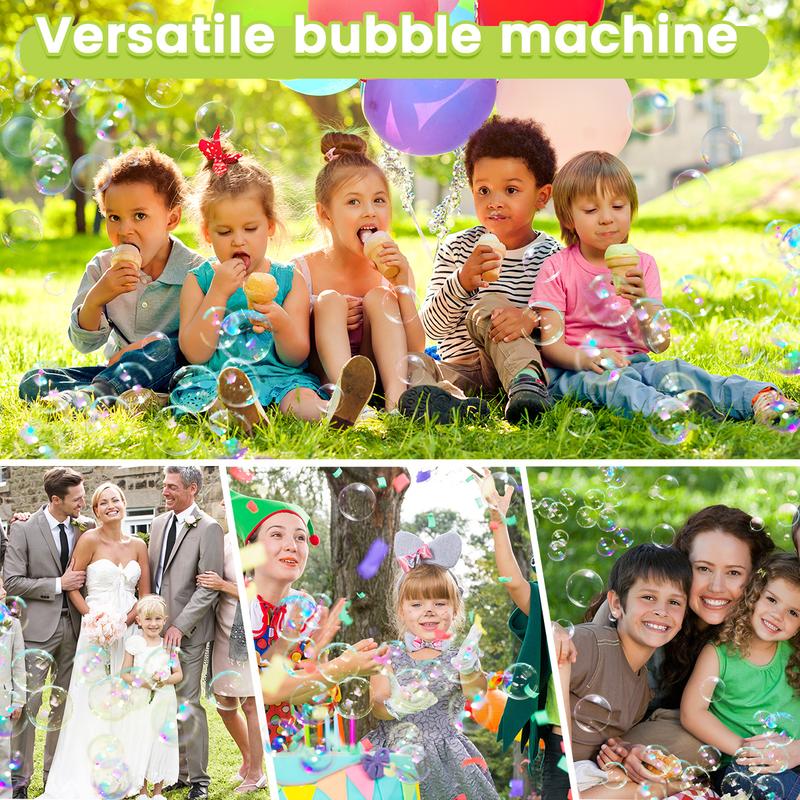 Cactus Bubble Machine Automatic Bubble Blower, 8 Wands 1000+ Bubbles Per Minute Bubble Maker with Light & Music, Bubble Toys for Outdoor Indoor Party Favor, Birthday Gift