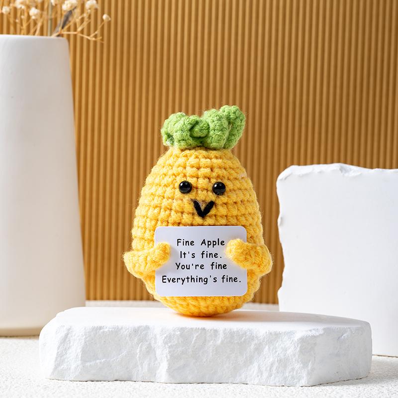 Decorative Flowers, Plants & Fruit Funny Positive Pickle Home Decorations Crochet Gifts Encouragement Birthday Gifts, Christmas Stocking Stuffers，Fruits and vegetables