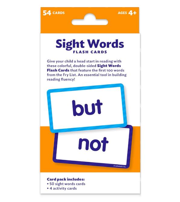 Flash Cards: Sight Words (50 sight word cards-4 activity cards)