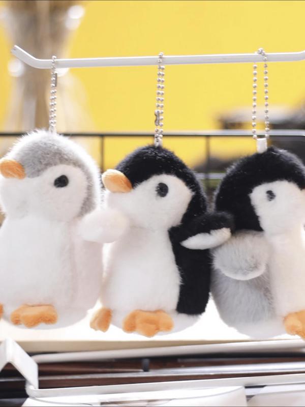 Cute Cartoon Penguin Design Plush Toy, Mini Animal Doll, Backpack Pendant Keychain Accessories, Bag Toy Dolls for Birthday Gift