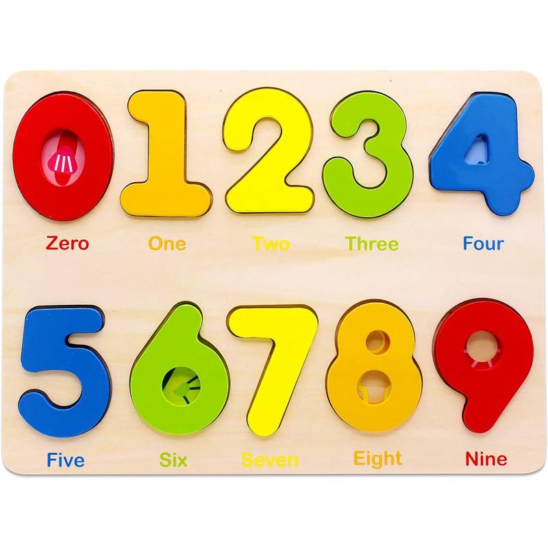 Wooden Preschool Learning Number Puzzles Toys Educational Toys