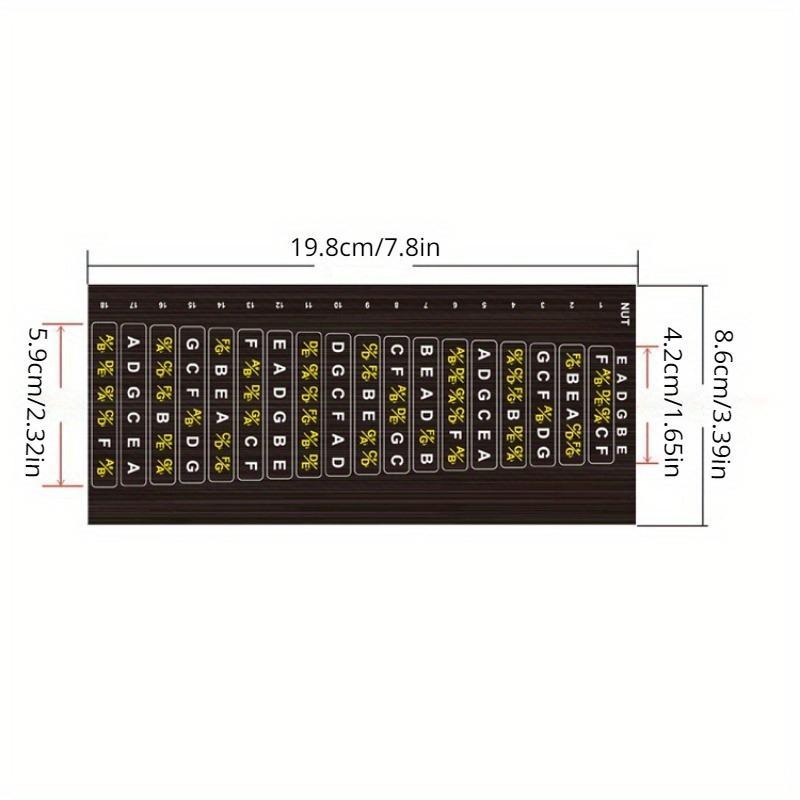 Guitar Fretboard Sticker, 1 Count Electric Guitar Scale Chart, Acoustic Guitar Scale Sticker for Guitar Beginners, Musical Instrument Accessories