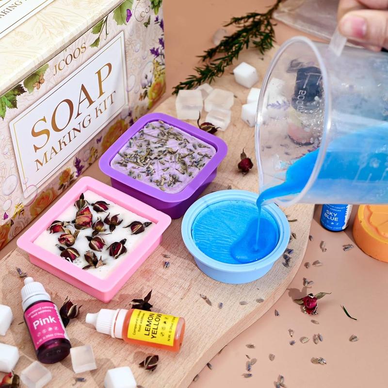 Soap Making Supplies - Melt and Pour Soap Base, Molds, Colorants, Fragrances, Glitter, Dried Flowers, DIY Kits for Adults