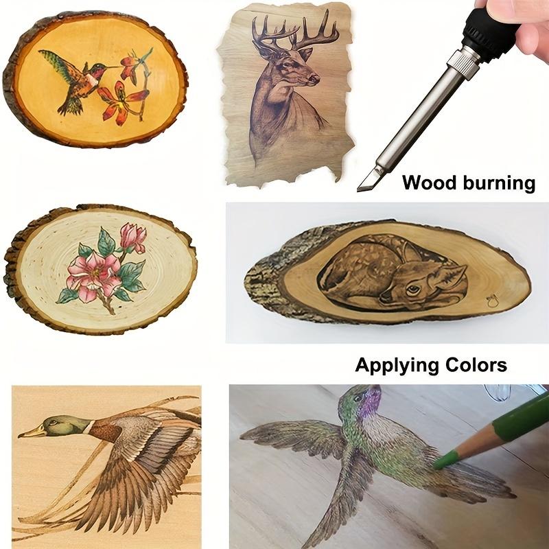 37-Piece Deluxe Pyrography Wood Burning Kit for Beginners - Adjustable Professional Wood Burner Pen Tool with Temperature Control, Multiple Accessories, and Woodburning Embossing Carving Capabilities for DIY Crafting and Art Projects