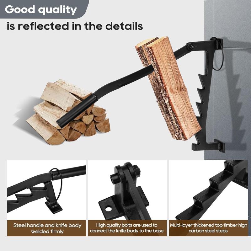 Magula Wall Mounted Wood Splitter, Portable Wall Mounted Kindling Wood Splitter, Wall Mounted Log Splitter for Indoor Outdoor,  Firewood Kindling Splitter with Double Lever Design-5 Year Warranty