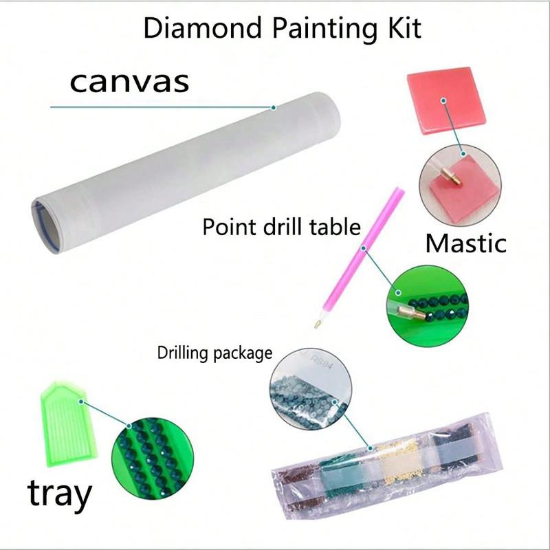 Cartoon Bear Pattern DIY Diamond Arts Colorful Painting Kit without Frame, DIY 5D Diamond Arts Colorful Painting Kit, Wall Art Decor for Home