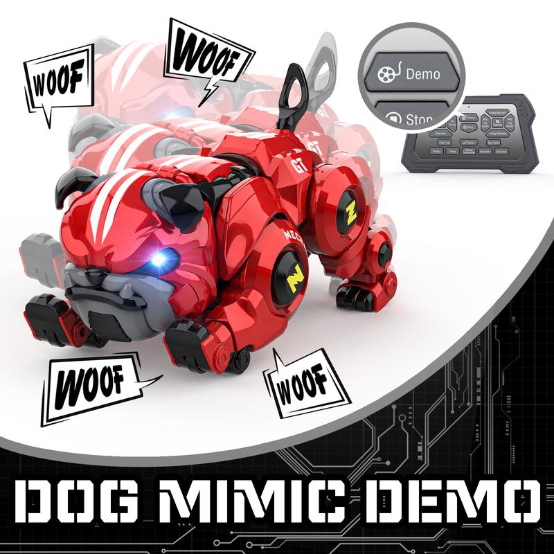 Robot Dog for Kids, Remote Control Robot Rechargeable Programing Stunt Robo Dog with Sing, Dance, Touch Function, Robotic Dog Toy for Boys Ages 5 6 7 8 9 10+ Birthday Gifts robotdogtoy robottoys control car rccar  life Rechargeable