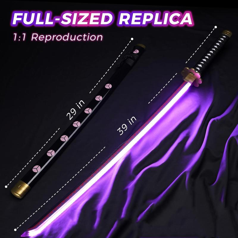 Light Up One Piece Roronoa Zoro Sword - 40 inches Plastic Anime cosplay prop