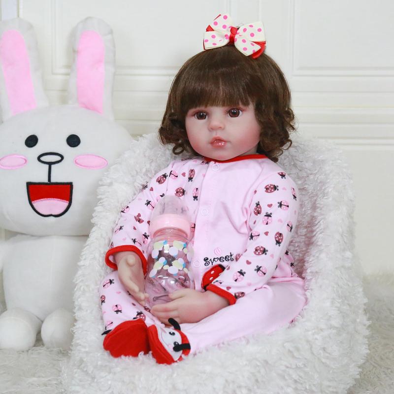 Wooroy Reborn Doll - Birthday Gift, Kids Gift, Girl Gift, Christmas Gift, Big Sister Gift, 22 Inch Lifelike Baby Doll Look Real Realistic Newborn Baby Gift Toys for Kids Age 3+