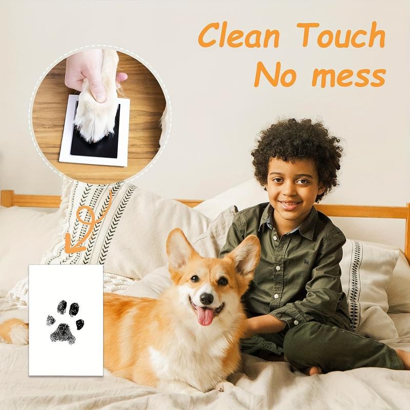 Pearhead Paw Print Clean Touch Ink Pad Kit for Dogs and Cats, Pet Owner Keepsake, DIY Inkless Paw and Nose Print Impression Set