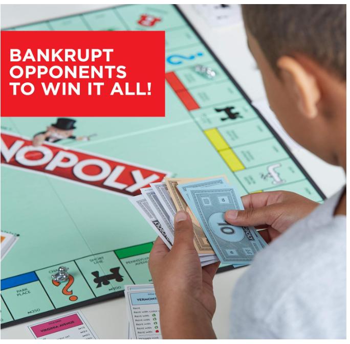 Monopoly Game, Family Board Games for 2 to 6 Players & Kids Ages 8 and Up, Includes 8 Tokens (Token Vote Edition)