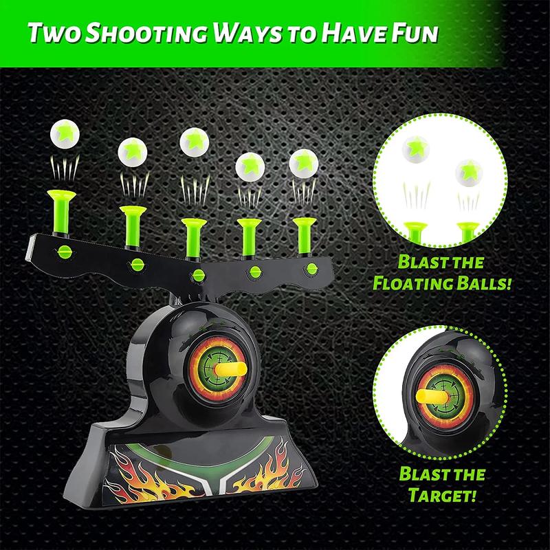 Nerf Guns Shooting Games Toy,Shooting Target,Glow in The Dark,Floating Ball Target Practice Toys for Kids Boys Hover Shot 1 Blaster Toy Gun 10 Soft Foam Balls 3 Darts Gift