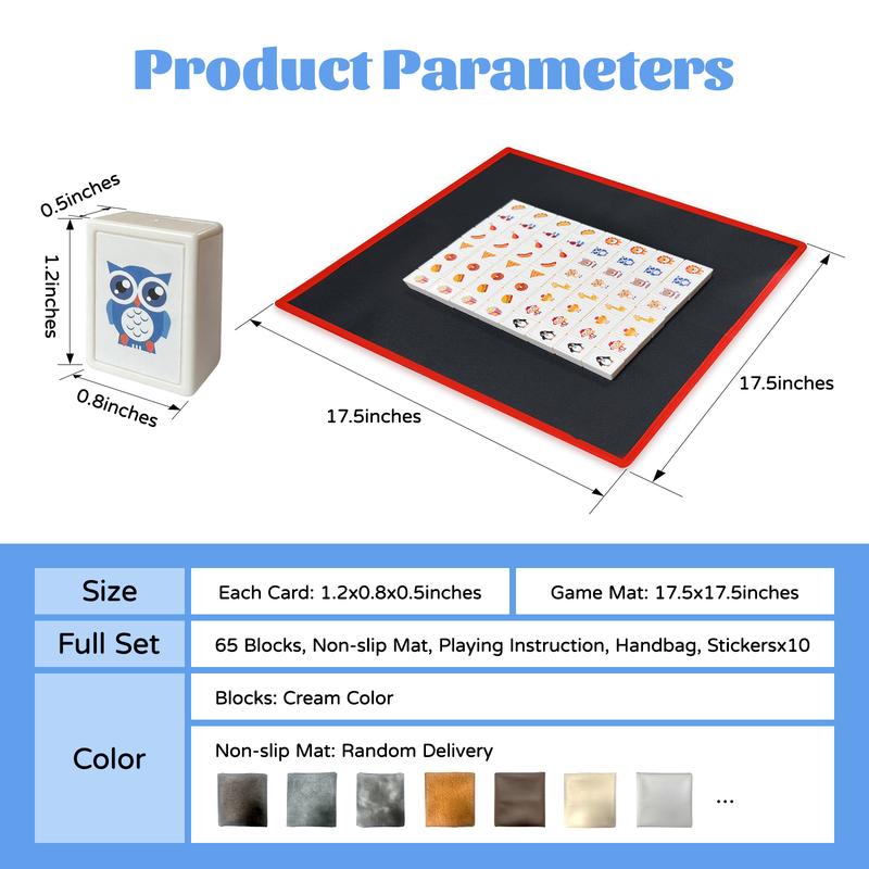 Various Pattern Board Game Limited Edition 12 Animals vs 12 Constellation vs Pet food vs Fruit and Vegetables vs Pet Food and Cowboy Pattern Popular Seaside Escape game Blocks Accessories Family Game