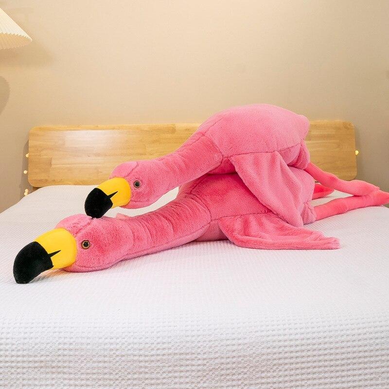 Flamingo Stuffed Animal 4.3 ft, Large Pink Flamingo Plush Toy Cute Plushies, Kawaii Plush Pillow Funny, Softest Birthday Valentine Christmas Toy Gift