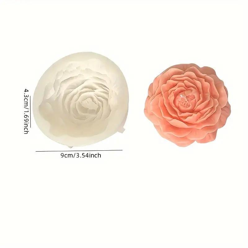 Peony Flower Shaped Candle Mold, 1 Count Silicone Candle Mold, DIY Candle Making Mold, Soap Making Mold, Handmade Candle Mold, Christmas Gift