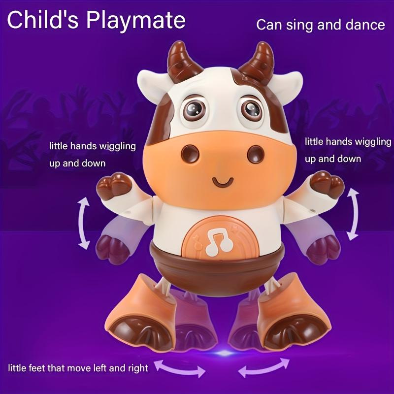 Interactive Singing & Dancing Cow Robot Toy with Music and Lights - Perfect for Boys & Girls, Ideal Christmas or Halloween Gift