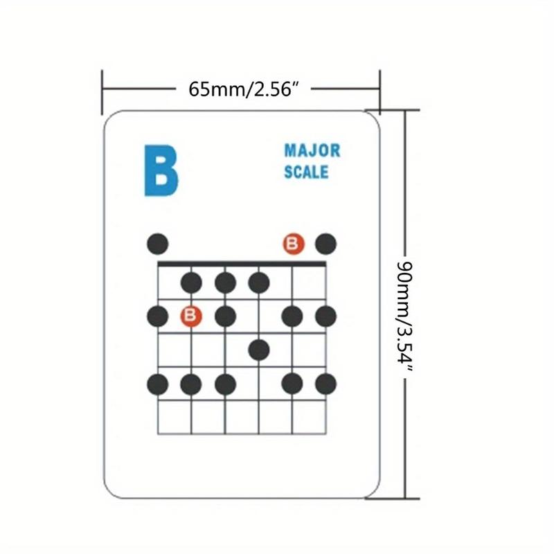 Guitar Chord Chart, 49pcs set Six-string Electric Guitar Chord Spectrum, Music Accessories for Acoustic & Electric Guitars, Memorizing and Practice Tool