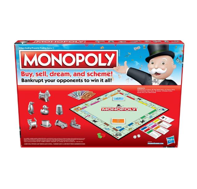 Monopoly Game, Family Board Games for 2 to 6 Players & Kids Ages 8 and Up, Includes 8 Tokens (Token Vote Edition)