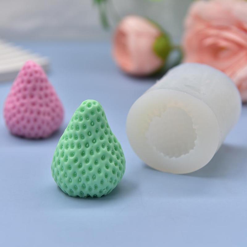 Strawberry Shaped Candle Silicone Mold, DIY Candle Making Mold, Candle Making Tool For Home Decor