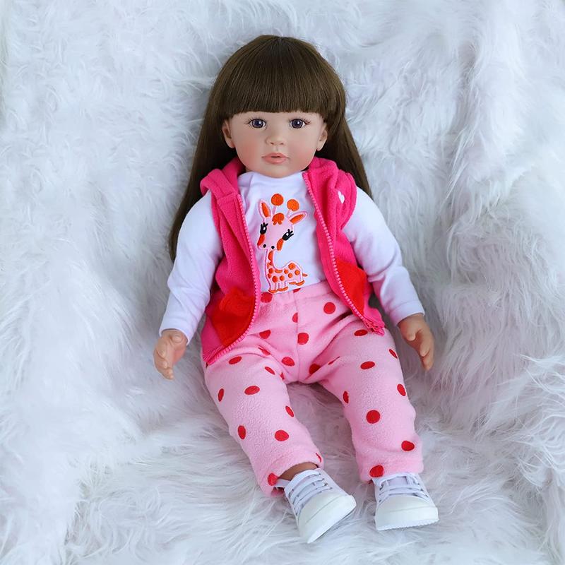 24 Inch Adorable Baby Doll, Lifelike Reborn Baby Doll, Realistic Baby Girl Doll, Cute Baby Doll for Kids, Fun Gift for Toddlers, Soft & Comfy Baby Girl Toy for Home Ornaments, Reborn Baby Dolls