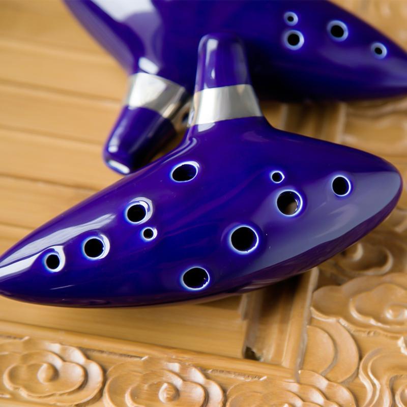 Ocarina of Time 12 Hole Alto C Ocarina Instrument with Getting Started Guide Display Stand and Color box