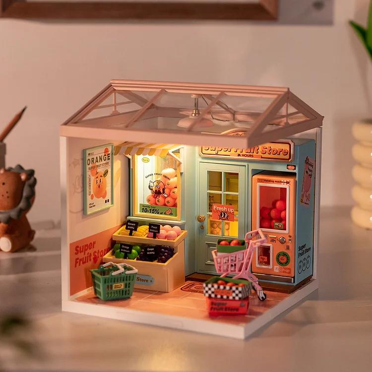 Rolife Super Creator Super Fruit Store Plastic DIY Miniature House Kit DW003