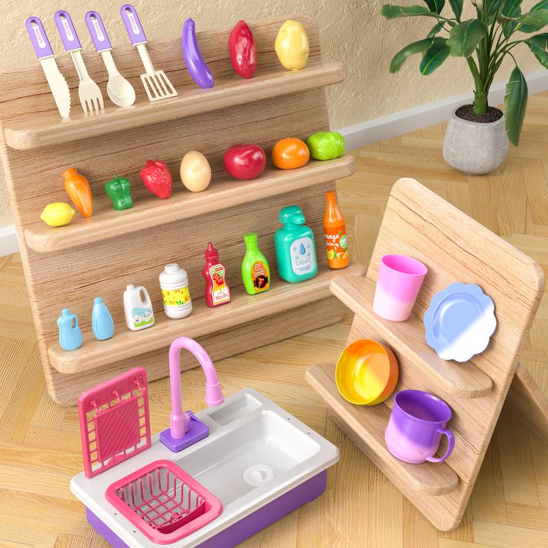 Purple Electric Dishwasher Playing Toy with Running Water,， Play house toys， Kitchen Set Toys,Electric Dishwasher Playing Toy with Running Water Kitchen Sink Toys ,Kitchen and food toys， Exquisite gifts, Christmas gifts, birthday gifts