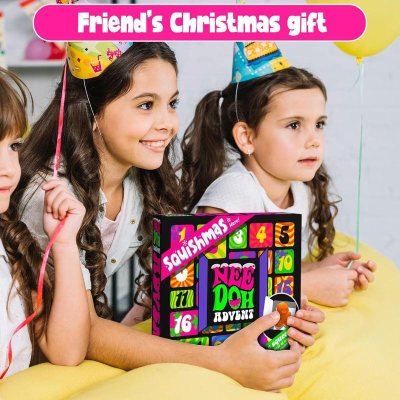 Featured nee doh christmas advent calendar, 2024 christmas gift advent calendar, christmas countdown calendar including 24 christmas mini squeeze toys!