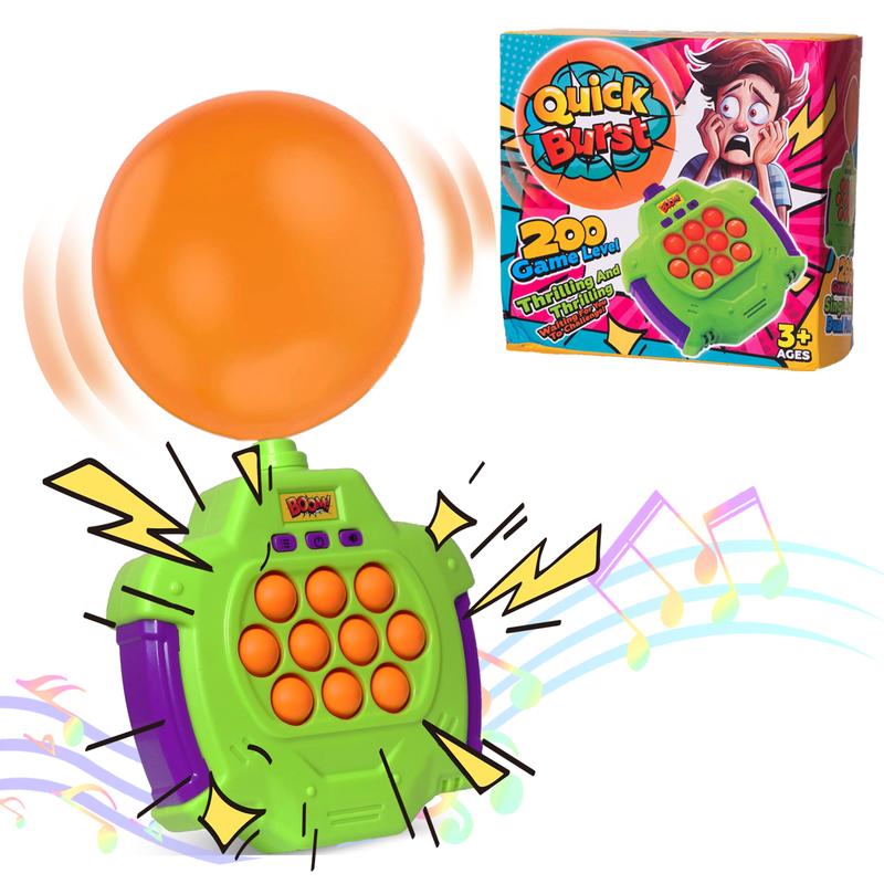 Handheld Balloon Push Game Machine - Fingertip Quick Button Stress Relief Toy for Adults and Children