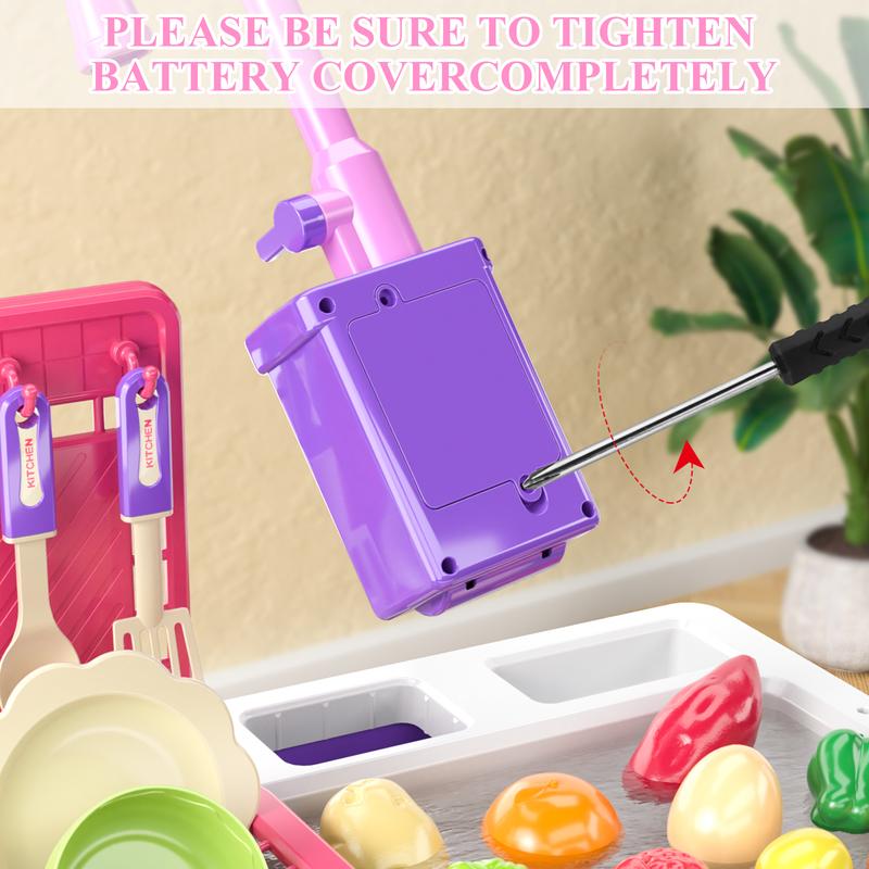 Purple Electric Dishwasher Playing Toy with Running Water,， Play house toys， Kitchen Set Toys,Electric Dishwasher Playing Toy with Running Water Kitchen Sink Toys ,Kitchen and food toys， Exquisite gifts, Christmas gifts, birthday gifts