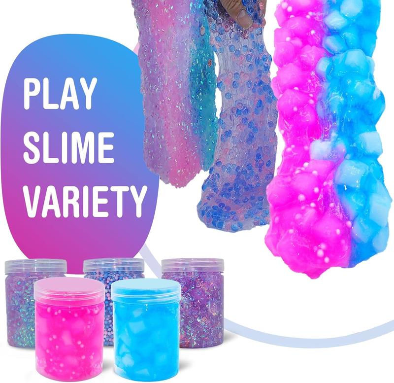 Christmas gift for kids Unicorn Slime Kit for Girls 4-12 - Makes Butter, Candy Confetti, Glimmer, Foam Jelly Cubes - Party Favors for Kids