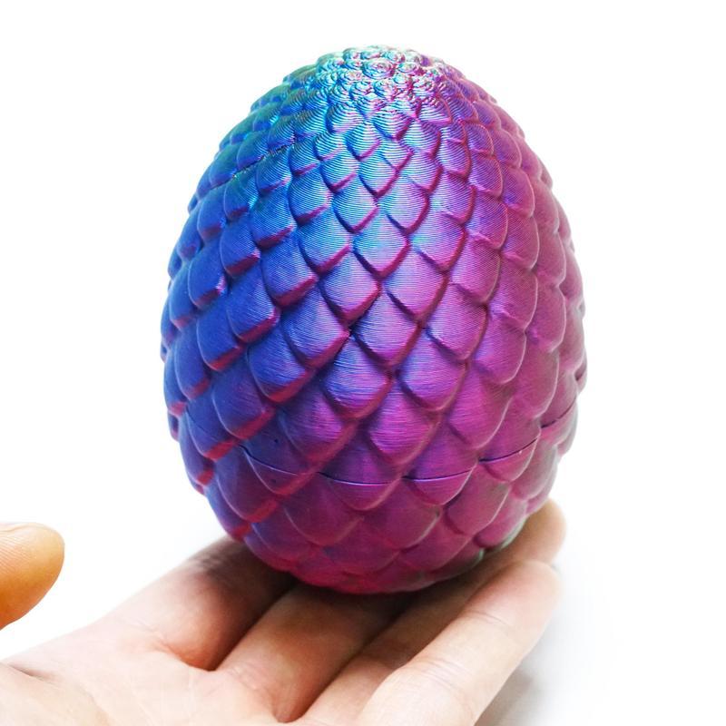 3D Dragon Egg Pet Toy - Year of the Dragon - Desk Fidget - Surprise 3D Dragon Egg Decoration, 1 Set Holiday Essentials DIY Laser Engraved Dinosaur Design Spring  Pet Toys, Random dragons and eggs