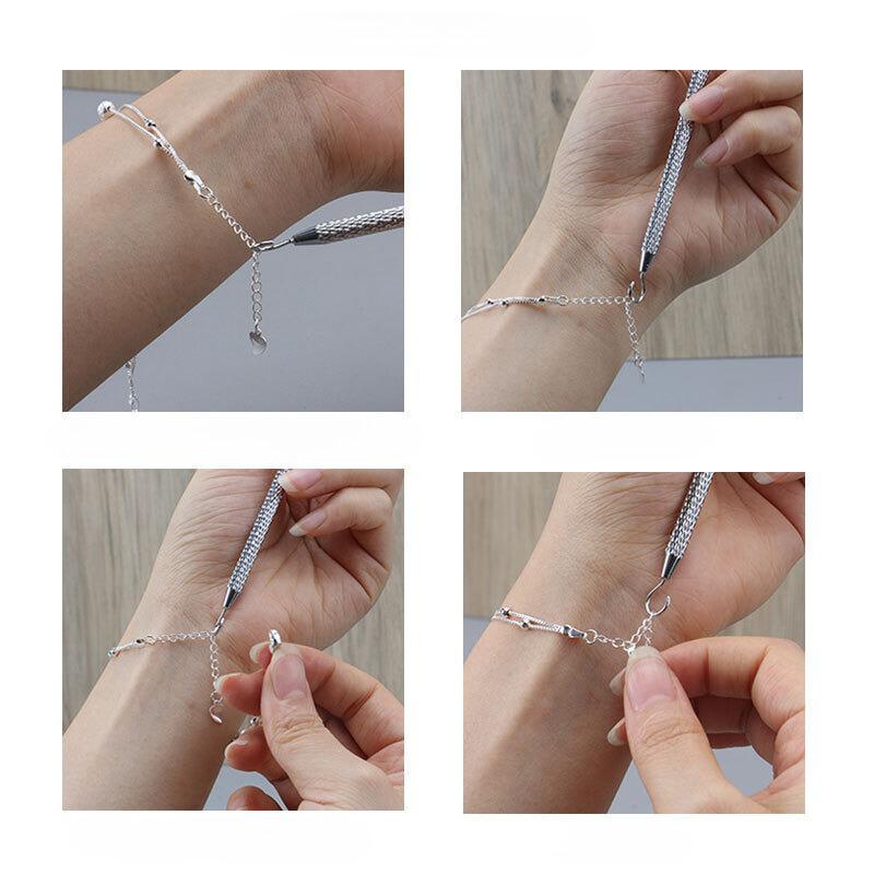 Miniature Jewelry Self-Wearing Aid, 1 Count Portable Hand Chain Bracelet Applicator with Ease-Assist Rod, Convenient & Compact for Travel & Everyday Use