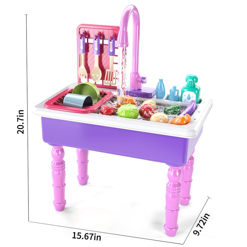 Purple Electric Dishwasher Playing Toy with Running Water,， Play house toys， Kitchen Set Toys,Electric Dishwasher Playing Toy with Running Water Kitchen Sink Toys ,Kitchen and food toys， Exquisite gifts, Christmas gifts, birthday gifts