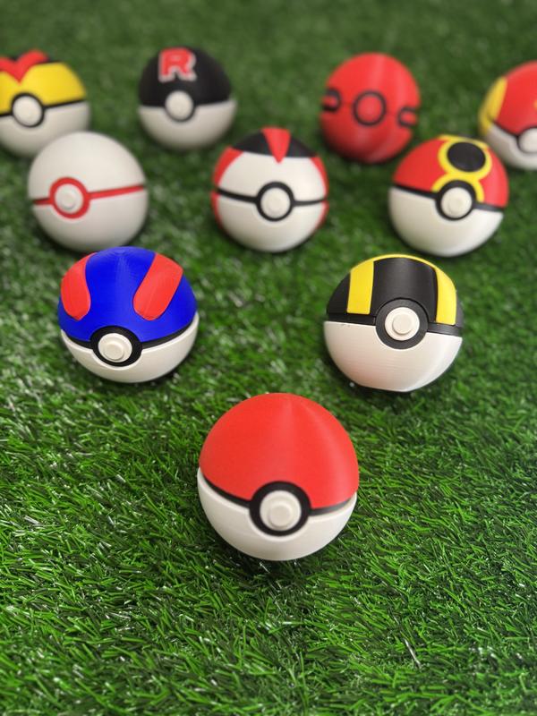 Full Size PokeBall Model (High Quality 3D Printed Collectible)