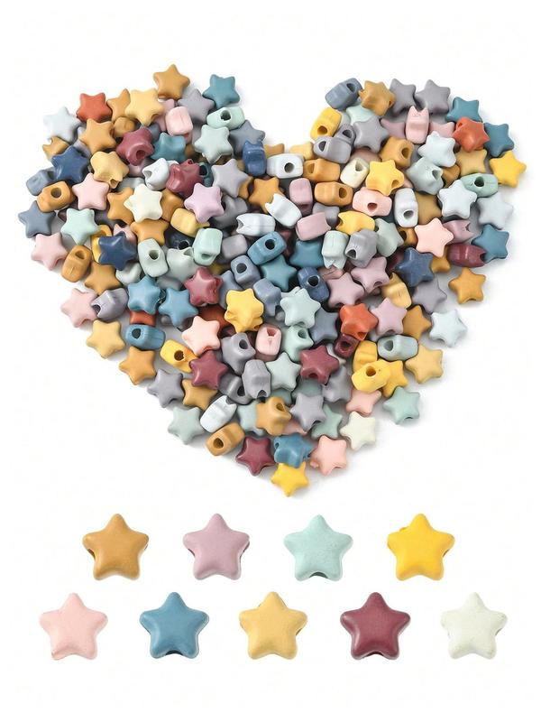 Fashionable Creative Random Color Star Shaped Beads, 1 Pack Cute Acrylic Star Shaped Beads, DIY Jewelry Accessories for Necklace Bracelet Making