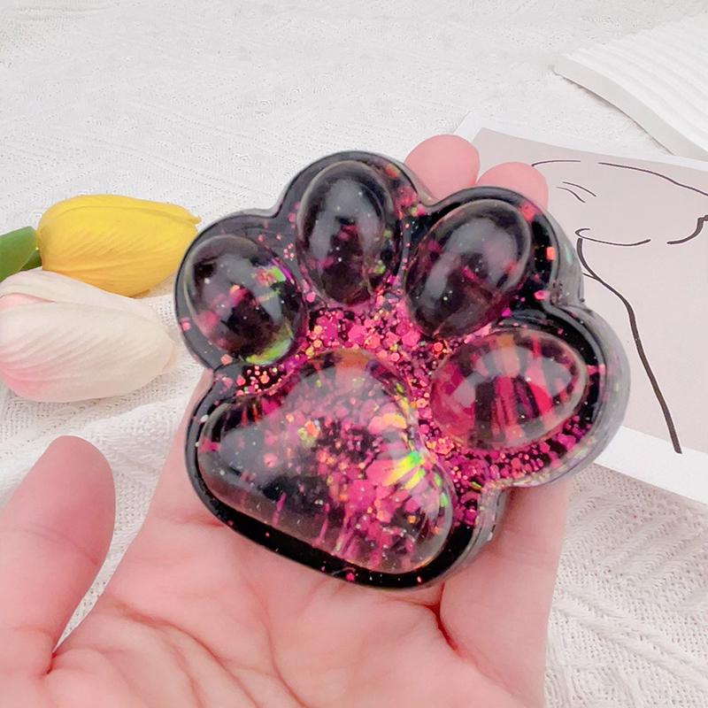 Halloween Dark Starry Sky Series Cat Claw Squishy Fidget Toy Cute Cat Paw Silicone Slow Rebound Pinch Decompression Toy